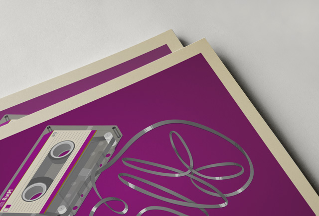 Silk Cassette Poster Top Stack