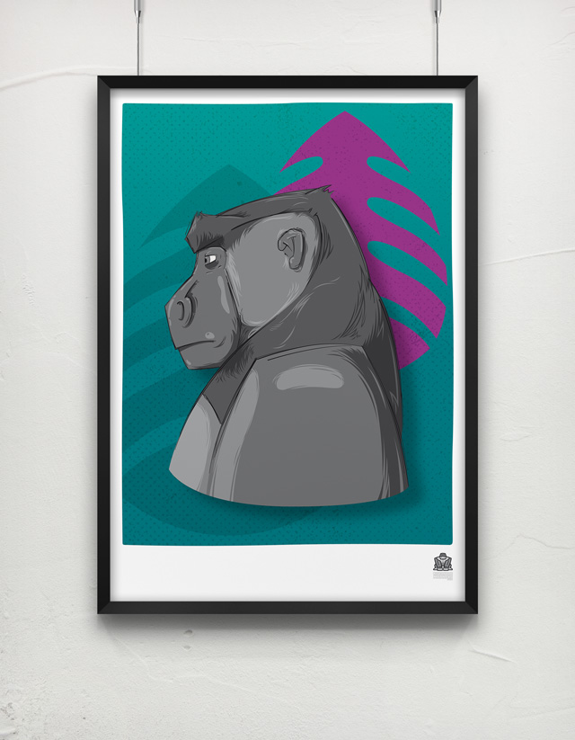 Silverback Poster Framed